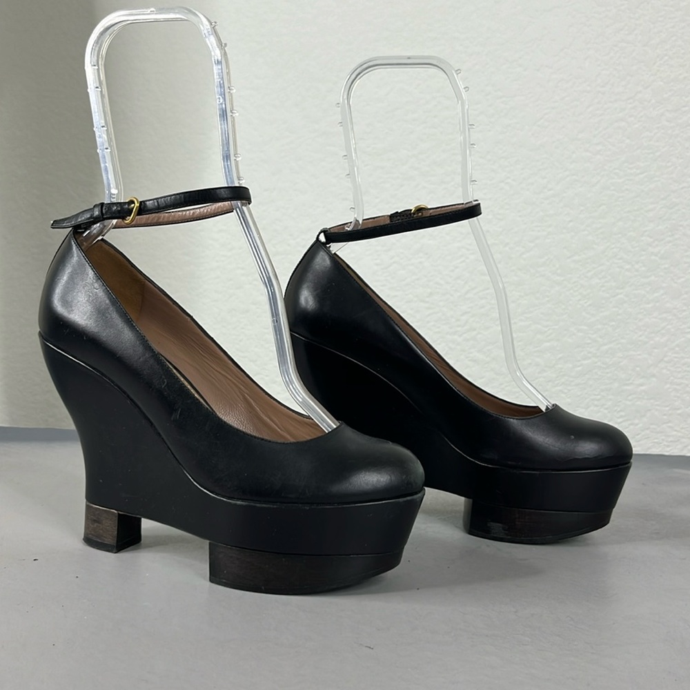 Ysl Studio Platform Pump 75 Split Wedge Flatform … - image 1